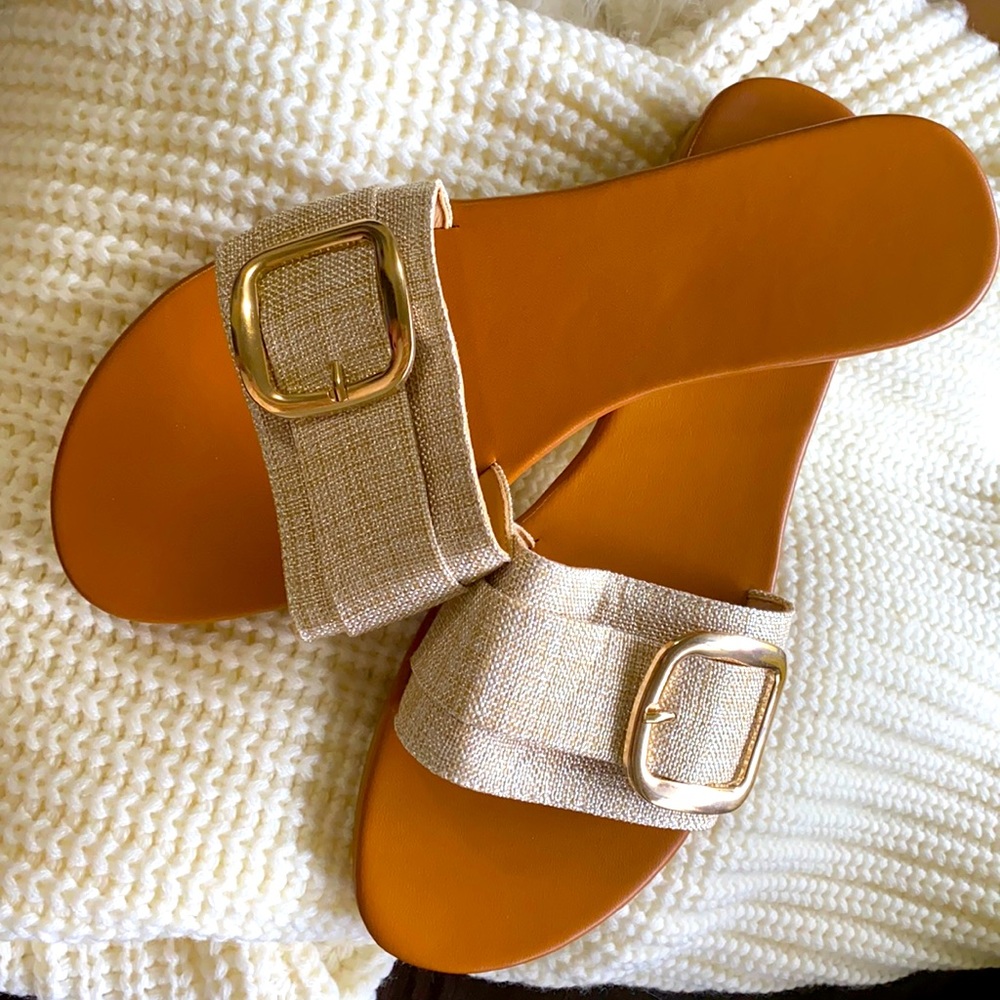 Sandals new never been worn.